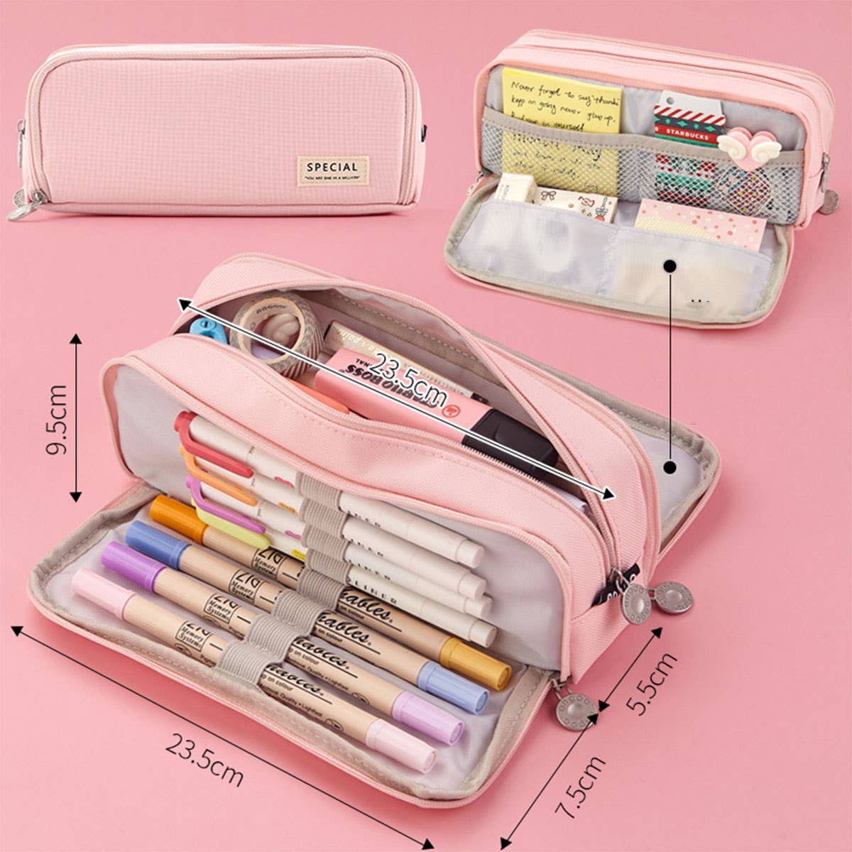 ACCITY - Wholesale Pencil Case/Pouch - DOUBLE LAYER MULTIFUNCTIONAL PENCIL CASE_CWMM19713