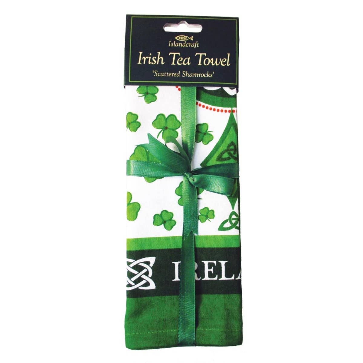 Dublin Gift Company – Toalha de chá por atacado – Toalhas de Chá Irlandesas Trevos Espalhados7