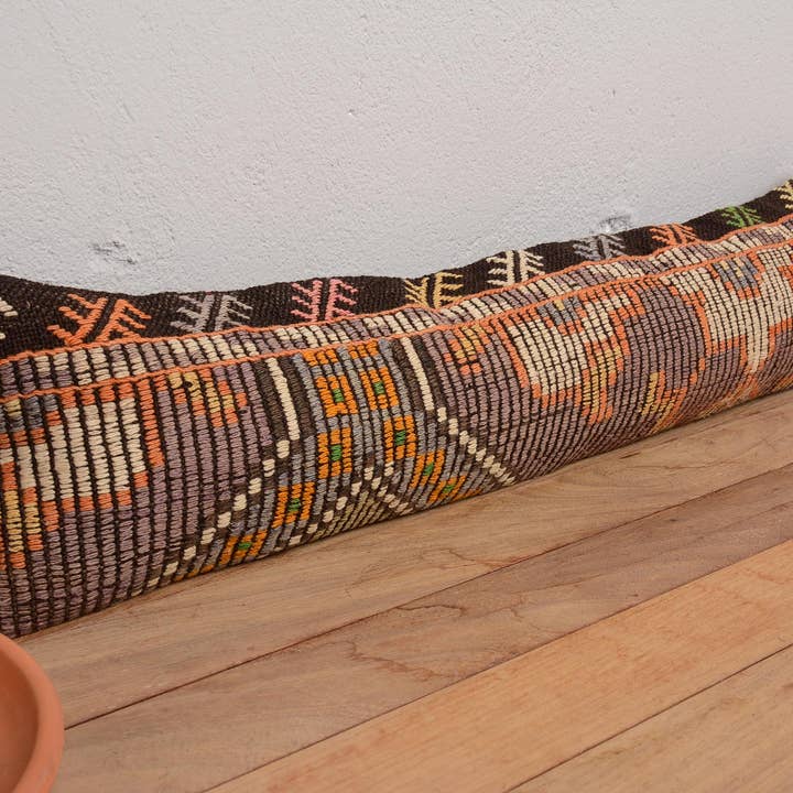 Funda de Cojín Lumbar Kilim Vintage Turco 8x36 para venta al por mayor de Kilim Pillow Decors