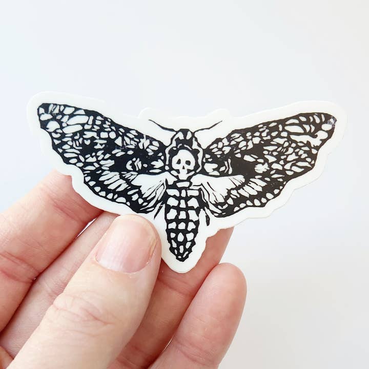 Adesivo tarme Deathhead, 3 x 1,7 in per la vendita all'ingrosso da parte di Hannah Guthrie Designs