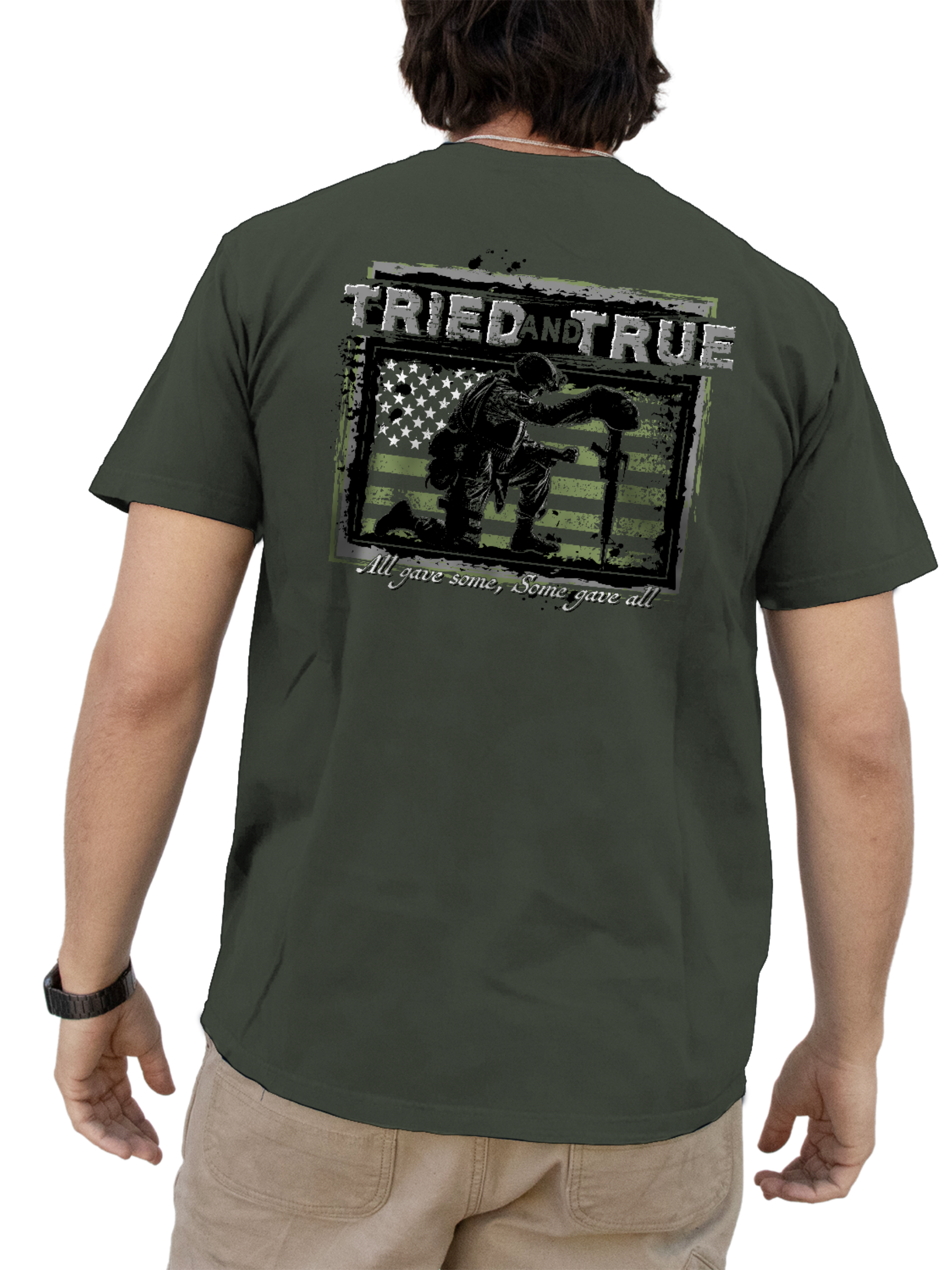 Tried and True - Wholesale Screen Printed T-Shirt - Men's - Some Gave All Short-Sleeve T-Shirt0