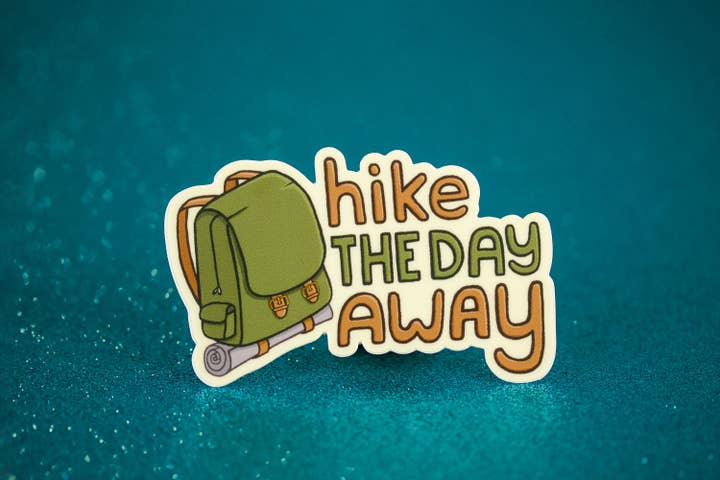 Little Hiker Bird - Wholesale Sticker - Hike the Day Away - Vinyl Sticker0