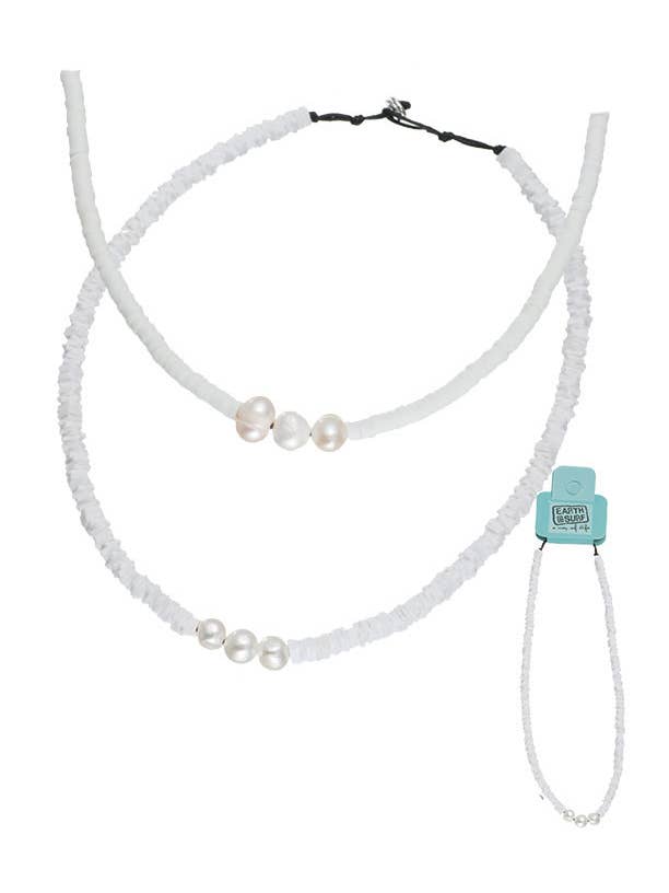 Rund och Chip Pearl Fimo Choker för wholesale av Puka Creations