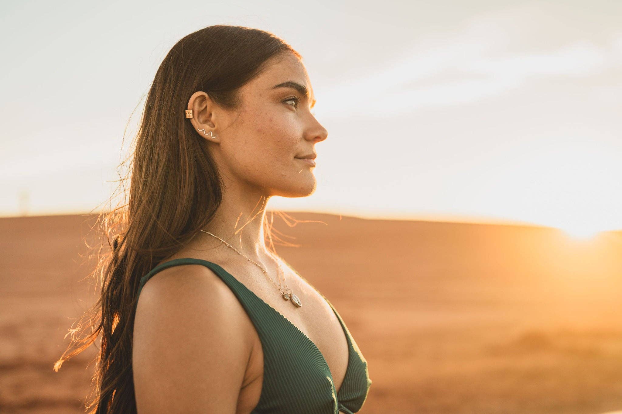 Dazed and Topazed - Wholesale Cuff/Wrap Earrings - Dazed Stamped Brass Ear Cuffs2