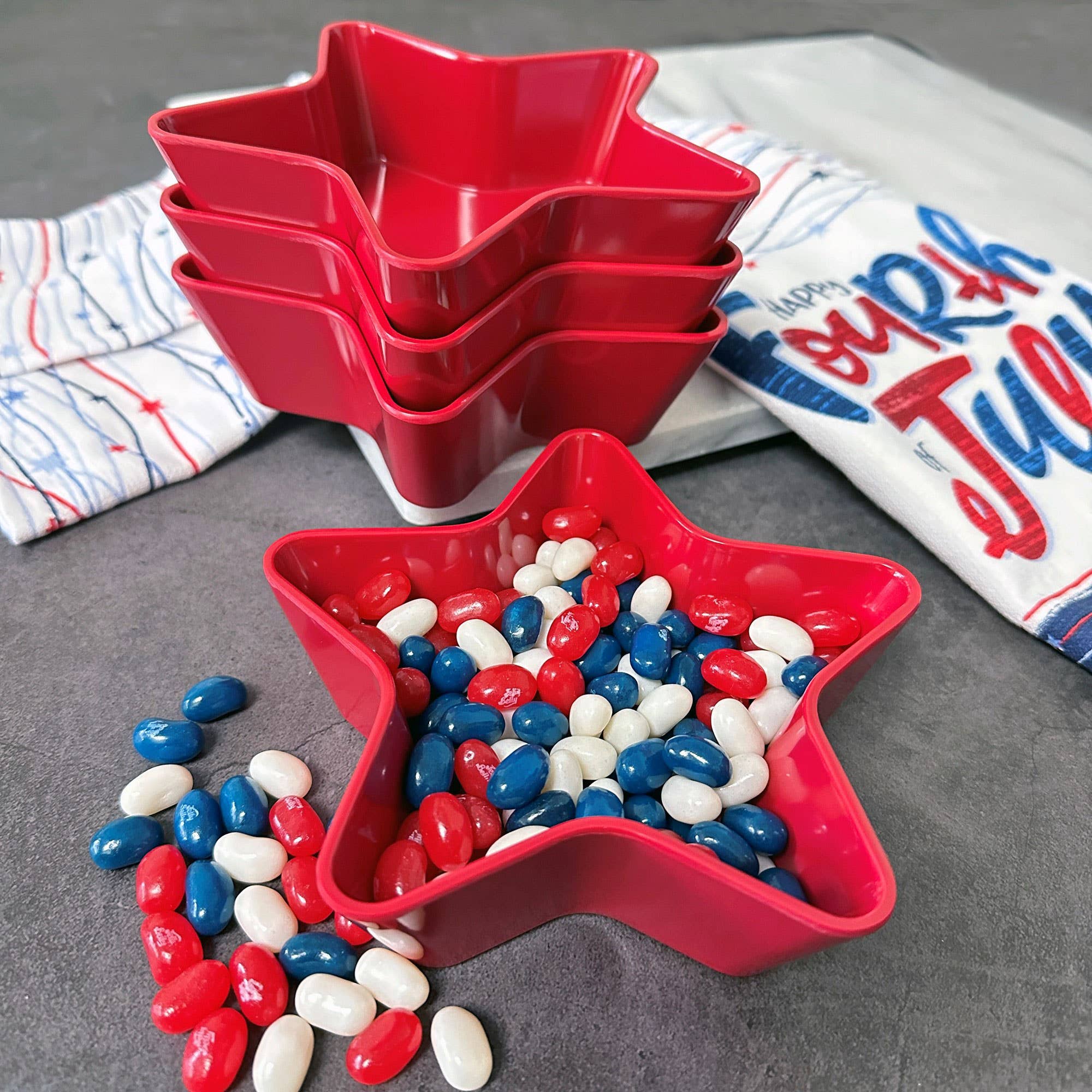 Supreme Housewares - Wholesale Bowl - Patriotic Star Melamine 5 1/2" Bowl, Red4