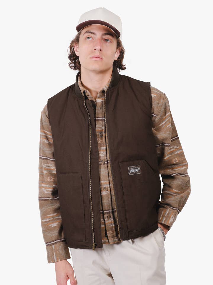 Canvas Workwear Vest for wholesale by Brooklyn Cloth