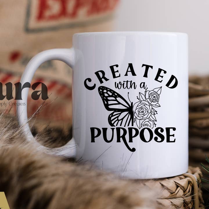 Skapad med ett syfte Mugg för wholesale av Aura Simply Creates