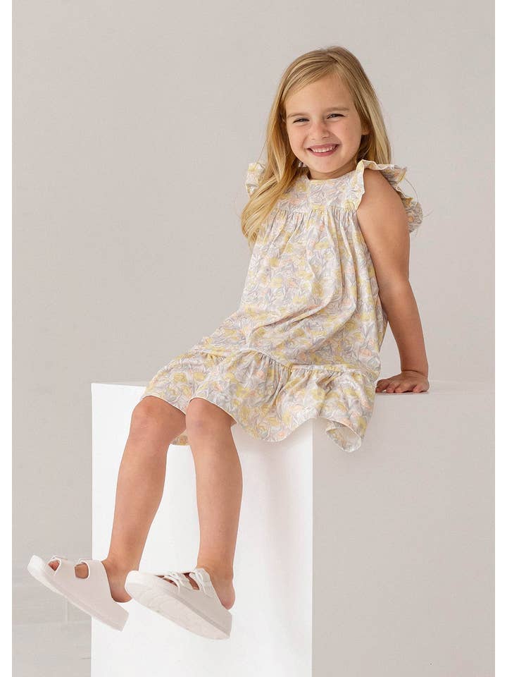 Mila Yellow Floral Dress for wholesale on Faire