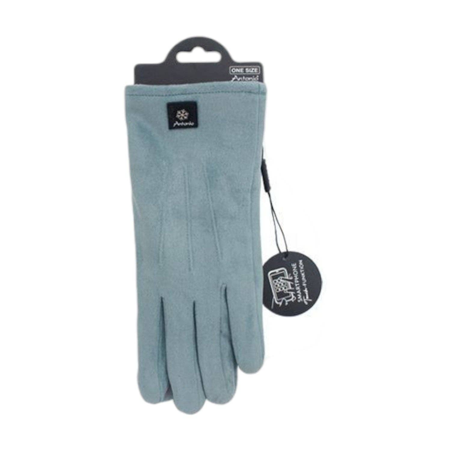 VewoTex - Wholesale Gloves - Women's - Lined Winter Women's Gloves » Winter Gloves with Teddy Lining » Finger Gloves with Three Stripes on the Back of the Hand | Touch Function0