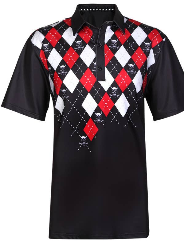 Monster Cool-Stretch Golf Shirt (Black) for wholesale by Tattoo Golf Clothing