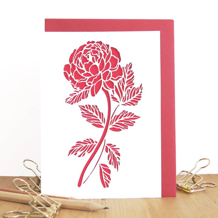 Pfingstrosen-Geburtstagskarte, Blumen-Geburtstagskarte, Jubilä für den Großhandel von Chow's Stories