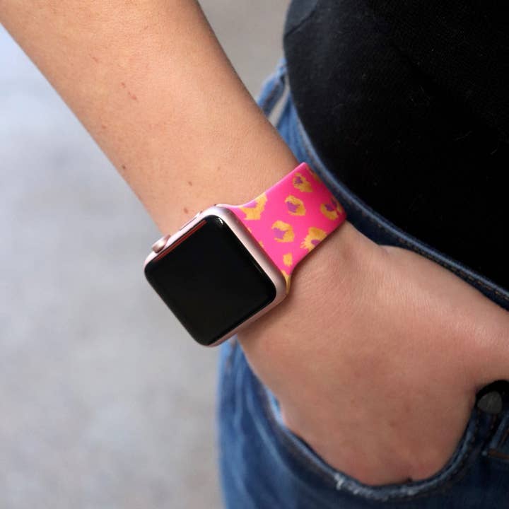 Bracelet de montre Apple Guépard Rose pour la vente par Thomas and Lee Company