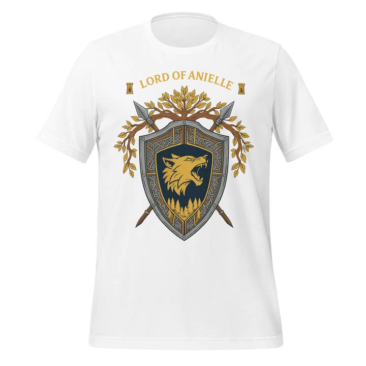 MagicMerchEmporium - Wholesale Screen Printed T-Shirt - Unisex - Lord Of Anielle Wolf Crest Shield Design Graphic Tee8