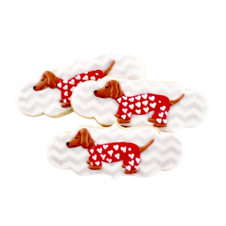 Dachshund Puppy Cookies for wholesale by Sweet Sanctions LLC