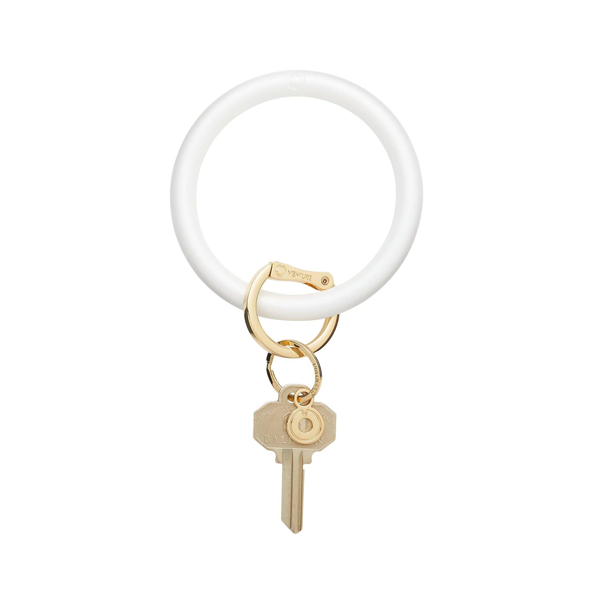 Oventure - Wholesale Keychain Bracelet - Silicone Big O® Key Ring - Marshmello Pearlized
