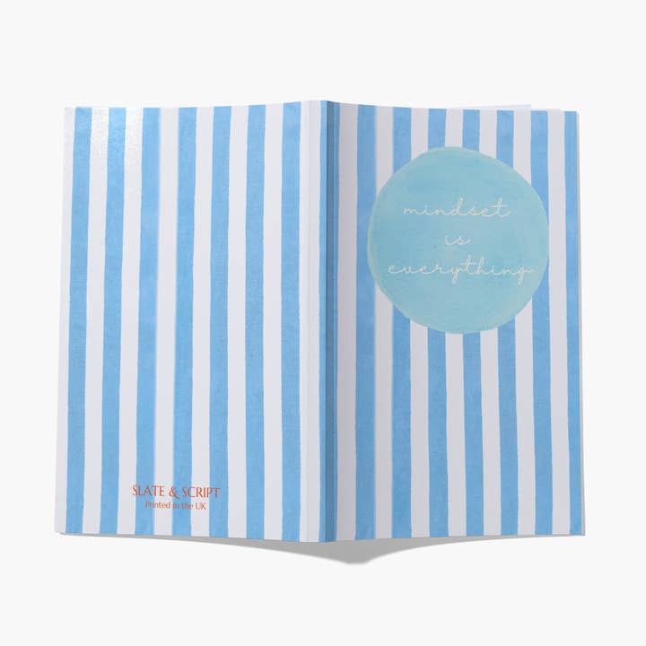 Taccuino A5 'Stripe Blue' Slate and Script 80 pagine per la vendita all'ingrosso da parte di Slate and Script