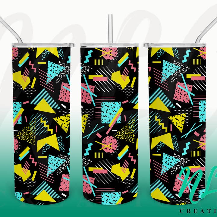 80's Pattern 20oz Tumbler for wholesale by NLC Creations