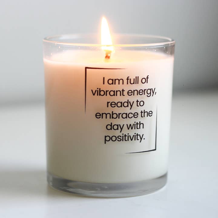 SCENTS BY FAY - Wholesale Jar/Filled Candle - 8oz Affirmation Soy Candles made with Pure Essential Oils0