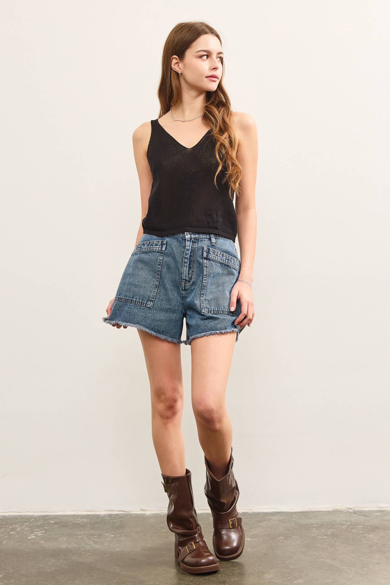 Mustard Seed – wholesale Camisole – Women′s – KNITTED FLORAL SWEATER CAMI TOP5