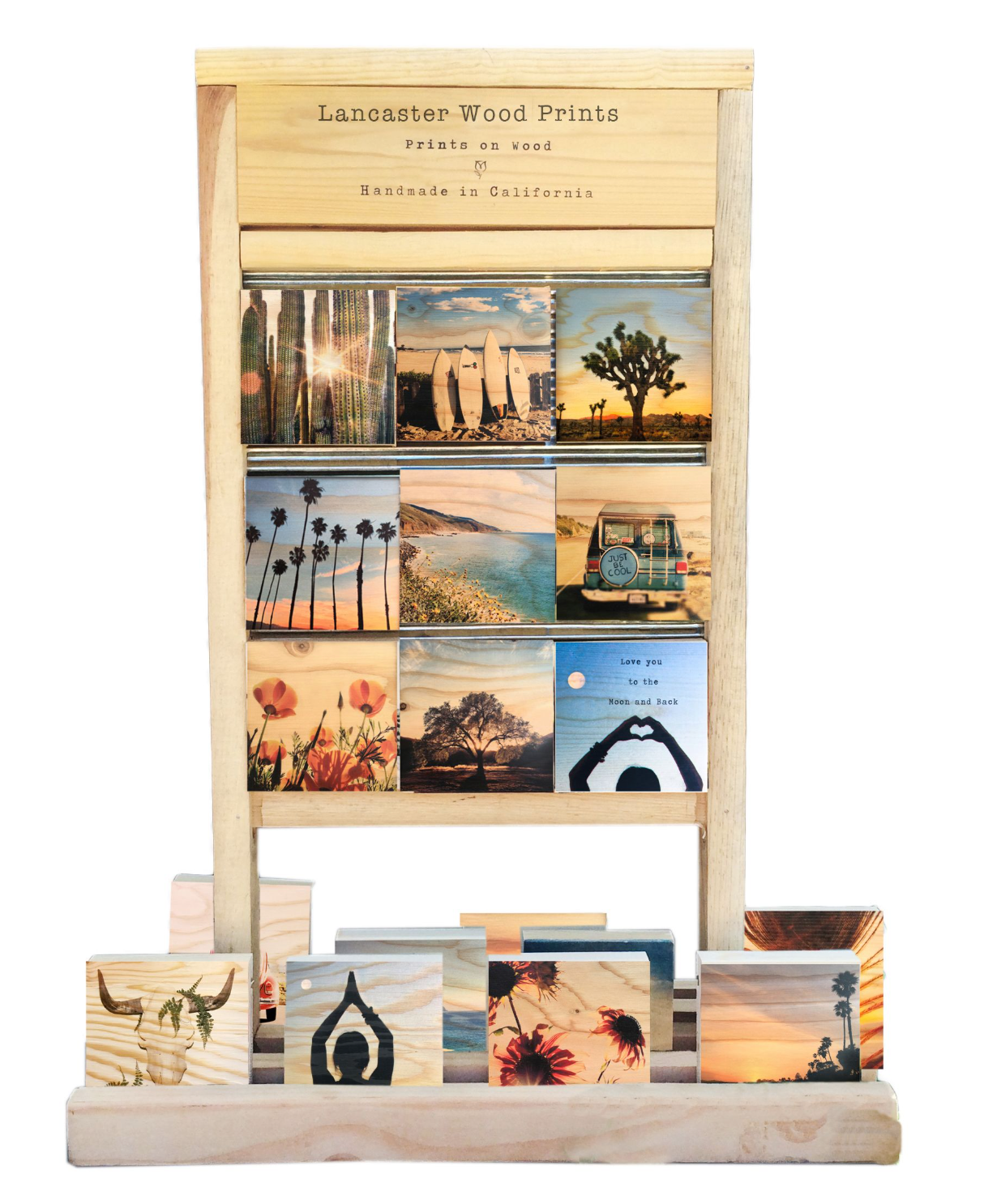 Lancaster Wood Prints - Wholesale Art Print - 3x3 SoCal Palms2