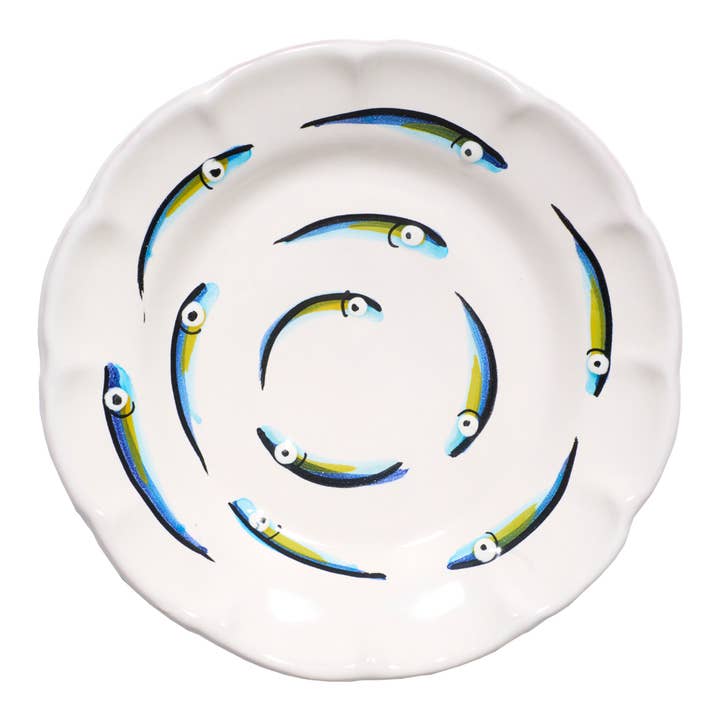 Blu Costiera - Wholesale Decorative Plate/Dish/Bowl - Alici Vietri Set 3 Plates 4