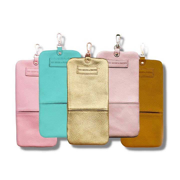 Leather Phone and Poop Bag Holder for wholesale by Von Hound And Friends