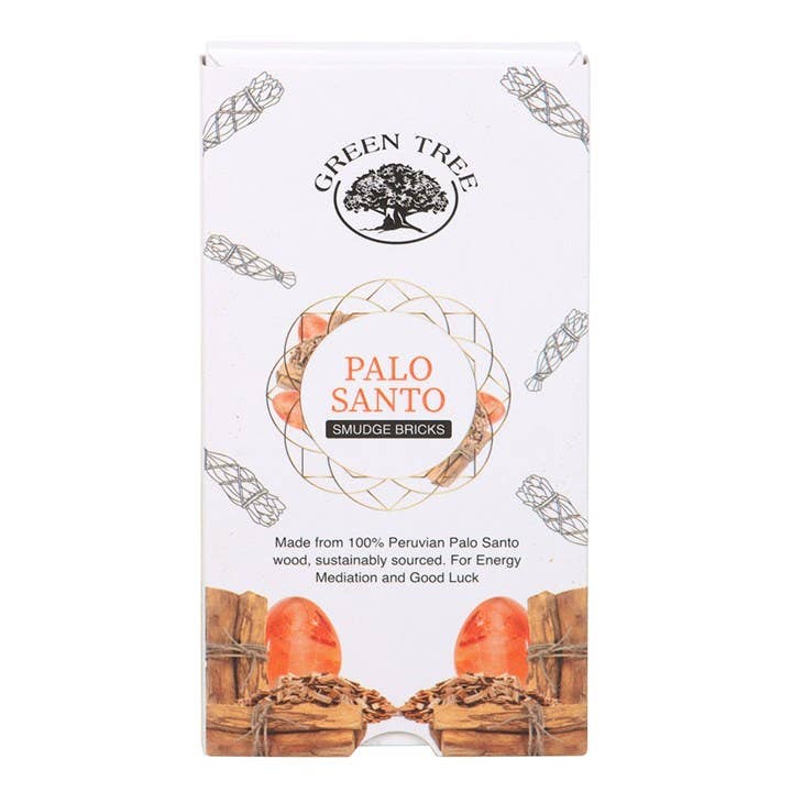 Something Different Wholesale – pauzinho de incenso e pacotes florais por atacado – Conjunto de Tijolos de Incenso Palo Santo Green Tree com Suporte1