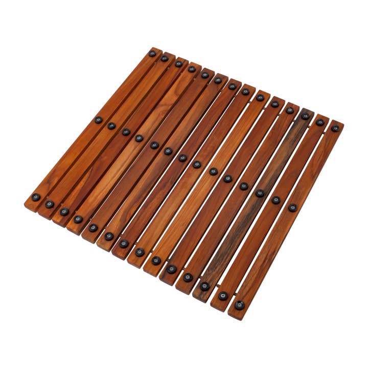 Nordic Teak – wholesale Bath mat – Oiled Teak Shower and Bath String Mat 19.6″ x 19.6″