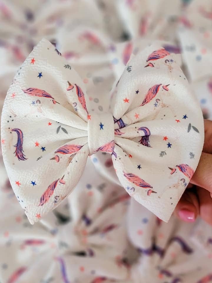 Savannah Bow-Patriotic Unicorns for wholesale by Dainty Delights Creations