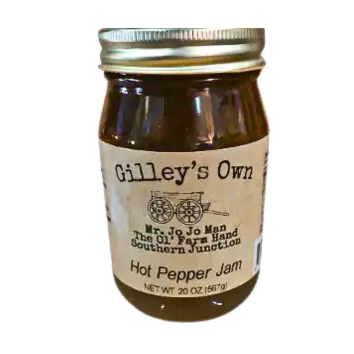 Gilley's Own 20oz Hot Pepper Jam for wholesale by Ironpath Distributors