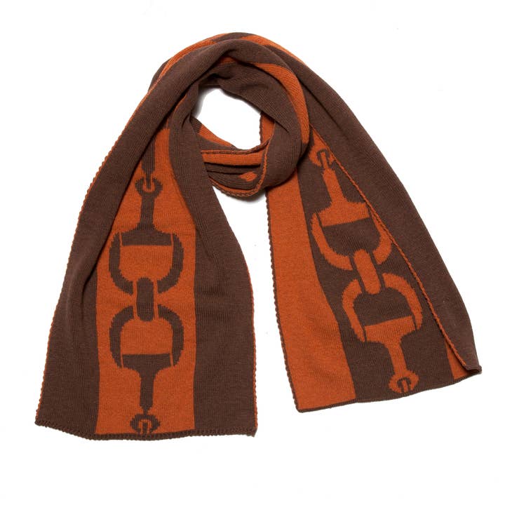 In2Green - Wholesale Scarf - Women's - Equestrian Snaffle Bit Striped Scarf