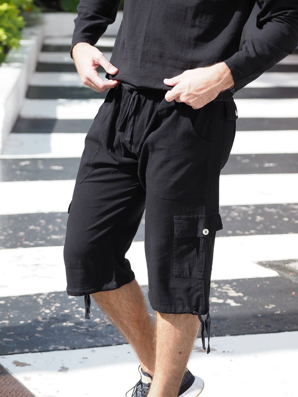 Cotton Natural - Wholesale Shorts - Men's - St. John Black Line Shorts