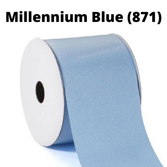 LA Ribbons Wholesale - Wholesale Ribbon - Gift Wrapping - Textured Grosgrain Ribbon | Millenium Blue (871)