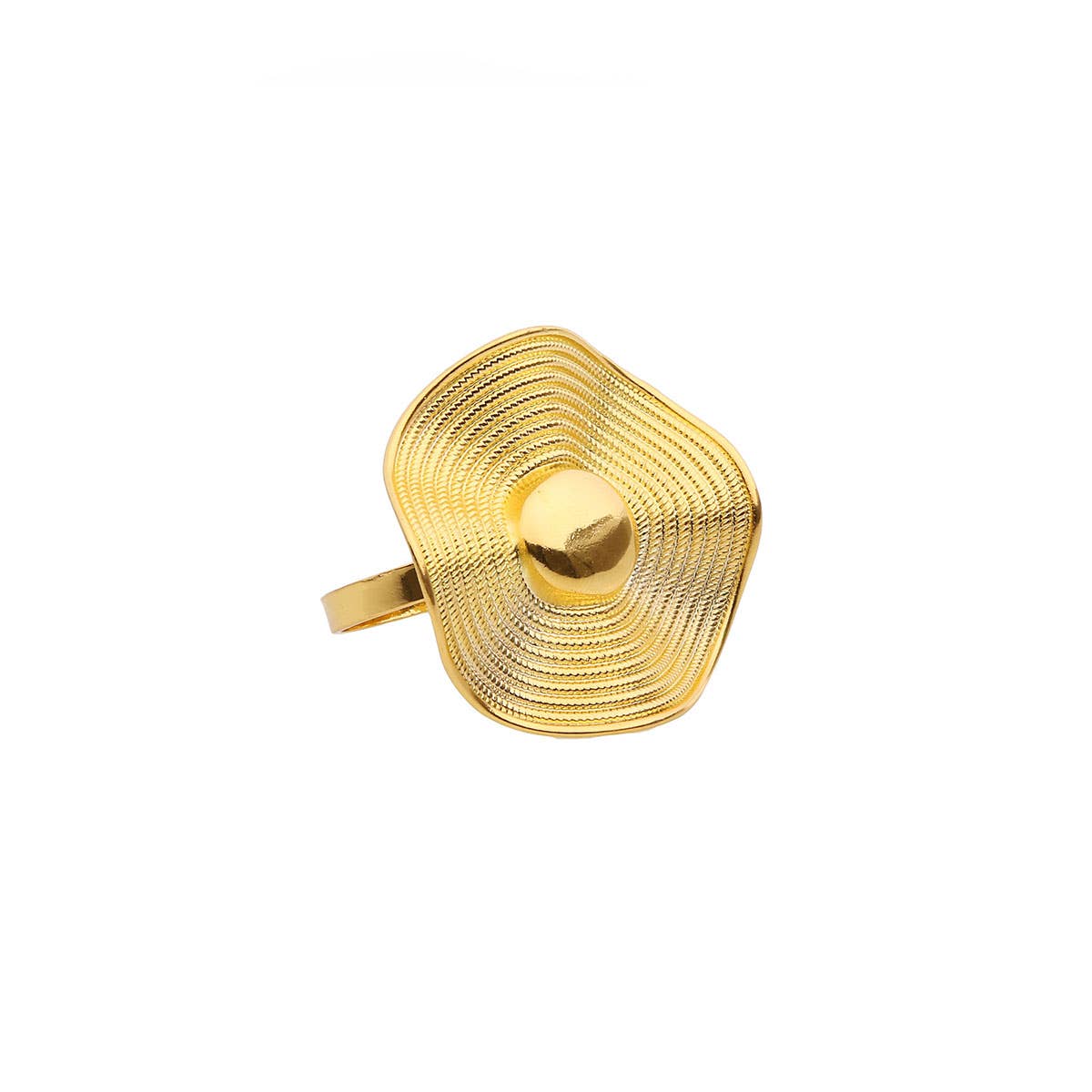 CLASSIC TOUCH DECOR INC. - Wholesale Napkin ring - Set Of 6 Napkin Rings Gold Button Design