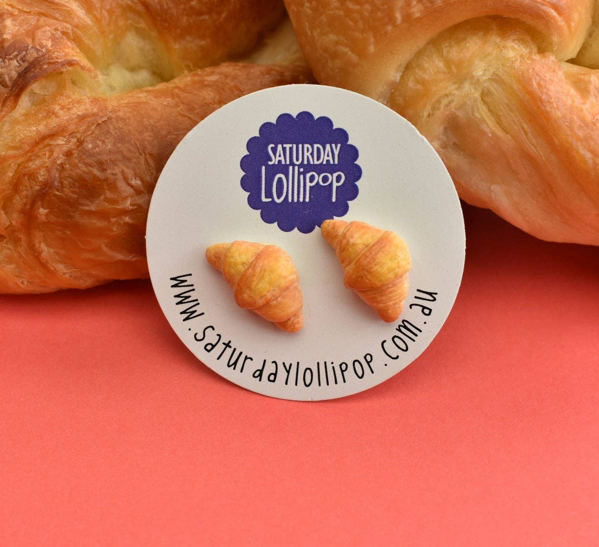 Saturday Lollipop - Wholesale Stud/post earrings - Croissant studs0