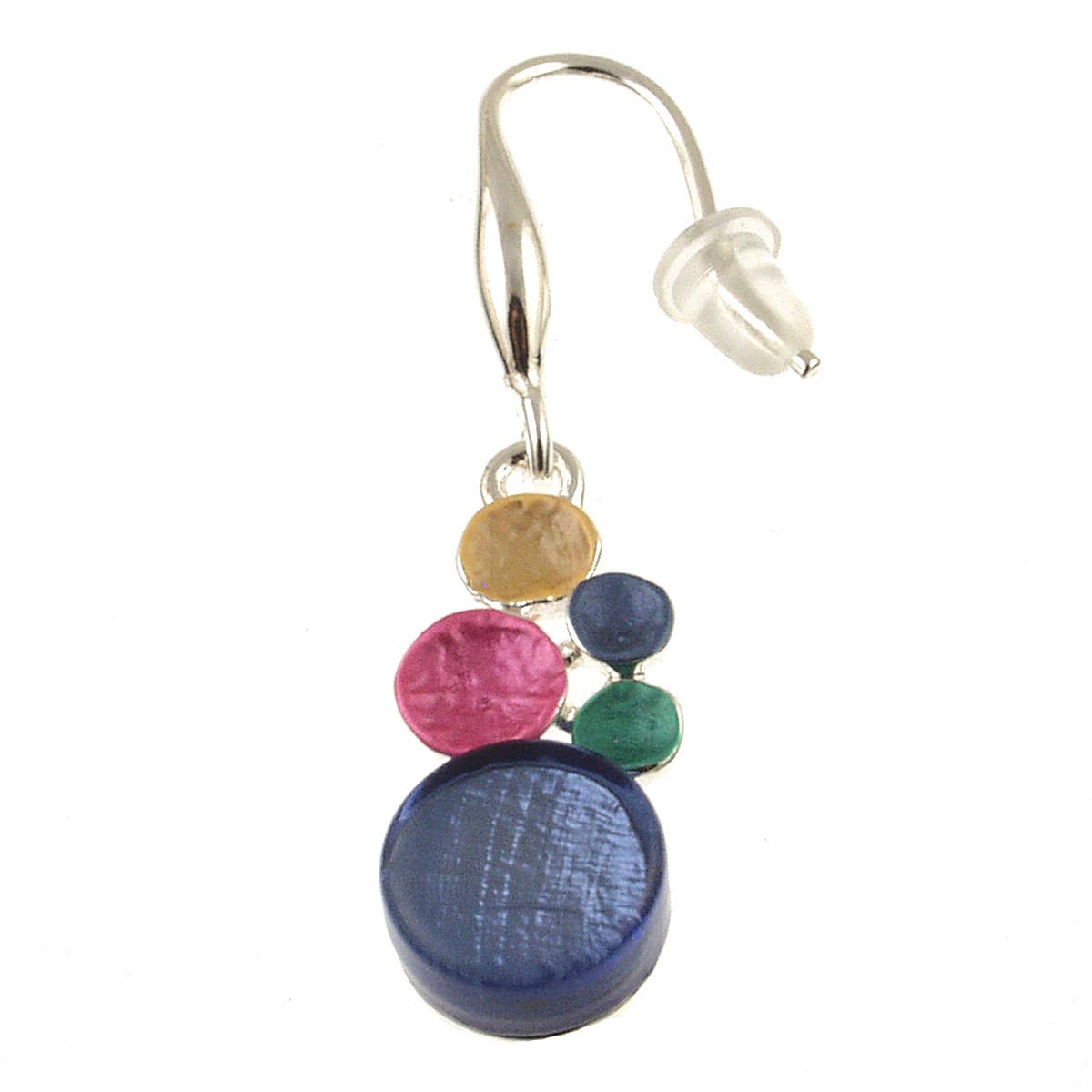 Origin Jewelry - Wholesale Dangle Earrings - Multi Dot Earring, Two-Tone Shell & Resin3