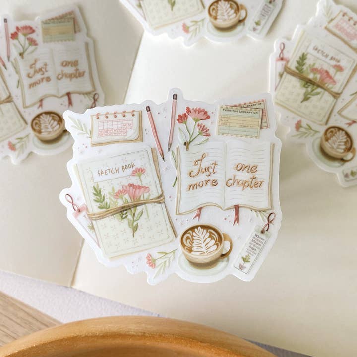 Lettoon - Wholesale Sticker - Clear Vinyl Sticker - Just One More Chapter1