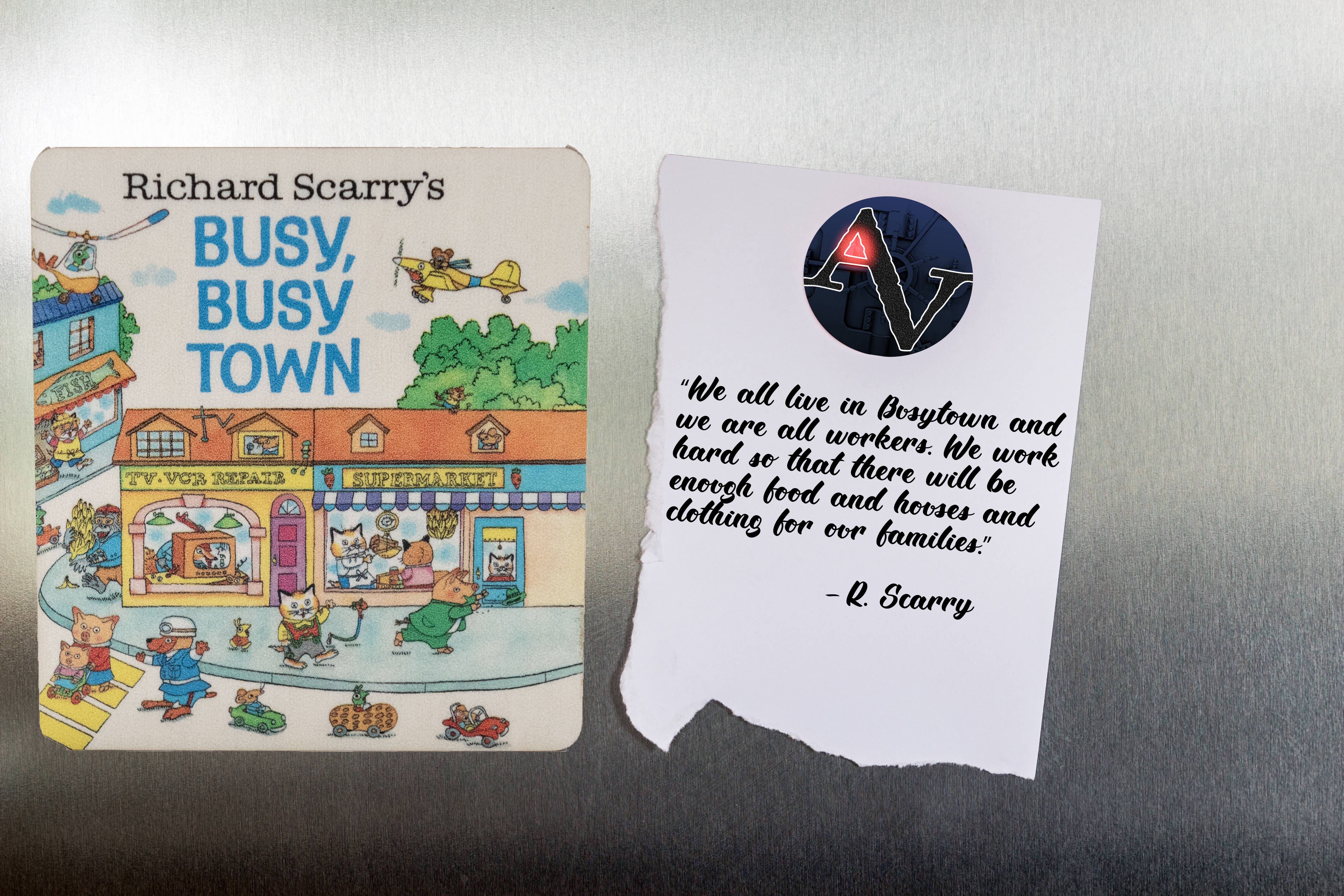 LaserMach - Wholesale Magnet - Richard Scarry Wood Magnet- Busy Town 2