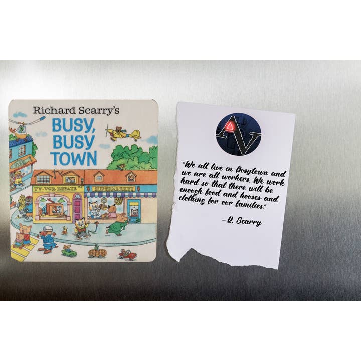 LaserMach - Wholesale Magnet - Richard Scarry Wood Magnet- Busy Town 2