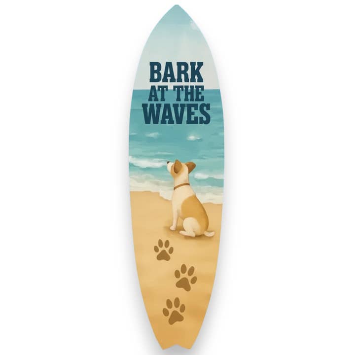Outdoor Dog Surfboard Wall Art – Coastal PVC Beach Décor for wholesale by JennyGems