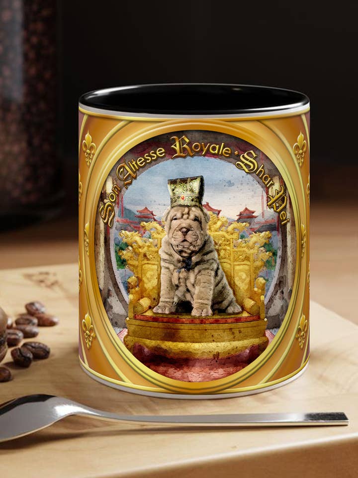 MUG Hund - SHAR-PEI - Kollek. "Hans Kongelige Højhed" for engroshandel hos Miss Iz