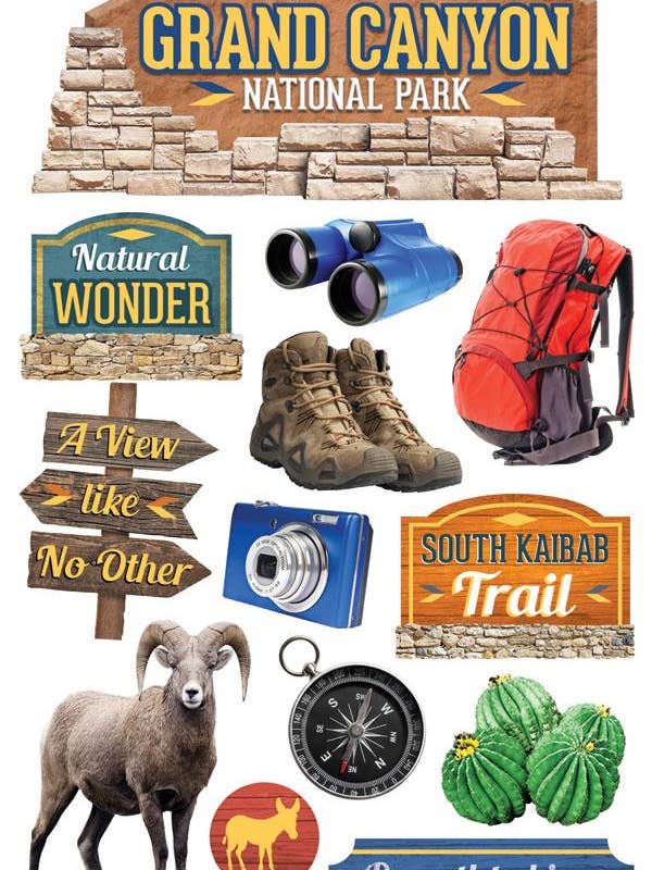 Grand Canyon Dimensional Sticker for wholesale by Paper House Productions