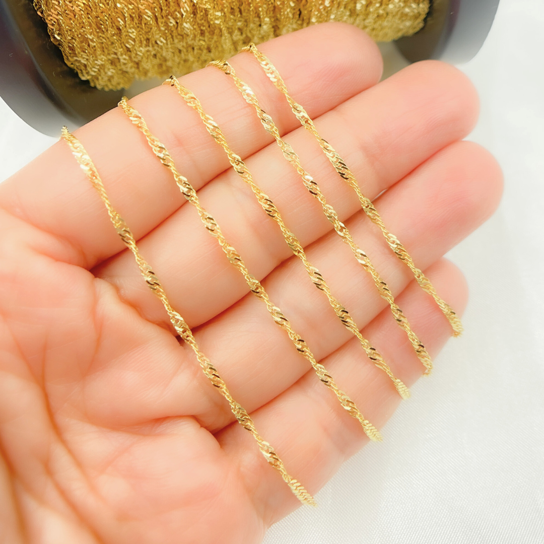 Jewels & Chains - Wholesale Link & Chain Necklace - 028G2SLMSIT2byFt. 14k Solid Gold Singapore Chain0