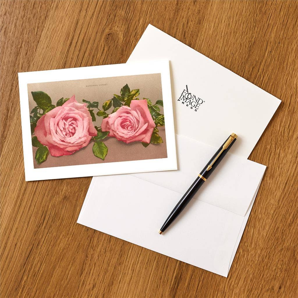 Found Image Press - Wholesale Stationery/Notecard Set - Greeting Card FC-13 Katherine Mermet Pink Roses1