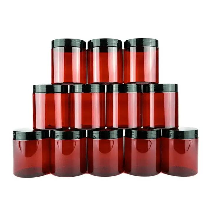 Nature Packaged - Wholesale Jar - Amber Plastic Jars - 16 Oz