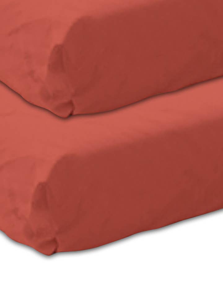 Set of 2 Saffron Organic Cotton Fitted Sheet for wholesale by Mani Textile