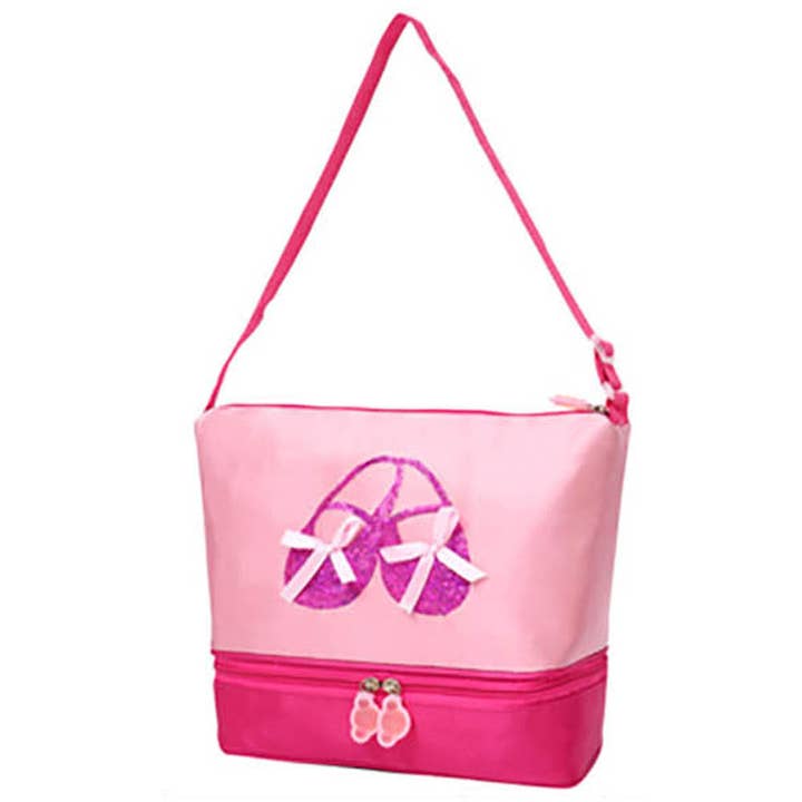 Pink Two Tone Tote with Purple Ballet Shoes for wholesale by Nutcracker Ballet Gifts