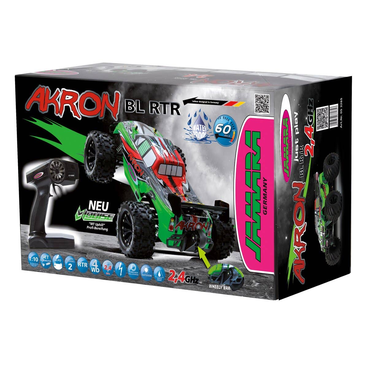 mhw24 - Venta al por mayor Coches/camiones de juguete - Niños - Monster Truck Akron BL 4WD 1:10 Lipo 2,4 GHz con barra de apoyo1