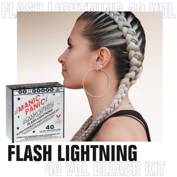 Flash Lightning® Hair Bleach Kit 40 Volume for wholesale by Manic Panic