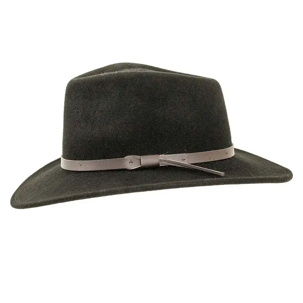 American Hat Makers - Wholesale Fedora - Unisex - Crushable Wool Felt Outback Hat - Style Pathfinder0